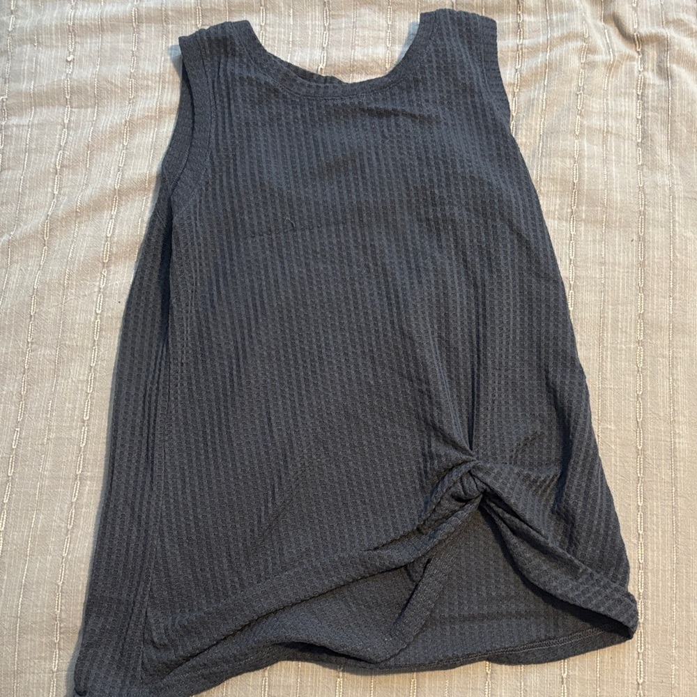 Amazon Charcoal Textured Tank Top
